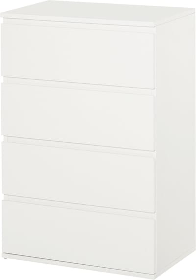 HOMCOM-Kommode-Holzwerkstoff-55L x 33B x 80H cm-Weiß