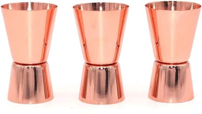 3pcs 15ml/30ml roestvrij staal cocktail jigger cup liquor maatbeker rechte cilindrische barkeeper drankmixer party bar bartending tools - roségoud