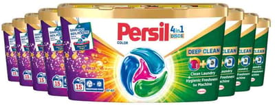 Persil - Wasmiddelcapsules Discs Gekleurde Was - 8 x 15 stuks - Voordeelverpakking