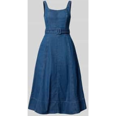 Fit and Flare denimjurk van puur katoen