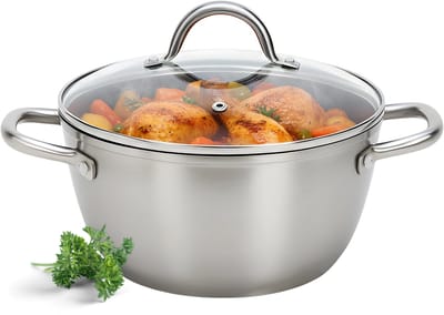 Lomera Braadpan 24 CM - Gesmeed Aluminium - Glazen Deksel - Vaatwasserbestendig - Inductie Geschikt - Non-Stick Coating - Keramische Coating - PFOA Vrij - 3.7 Liter Inhoud - Geschikt voor Gas - Geschikt voor Elektrisch