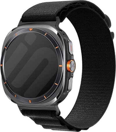Strap-it Alpine nylon bandje - geschikt voor de Samsung Galaxy Watch Ultra 2 (2026) / Ultra (2024/2025) - zwart