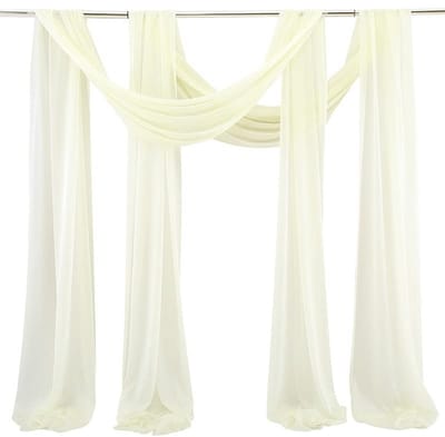 Chiffon Gordijn - Dailygoods- Trouwbooggordijn 2 stuks