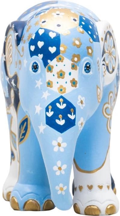 Elephant parade Patchie Indigo 30 cm Handgemaakt Olifantenstandbeeld