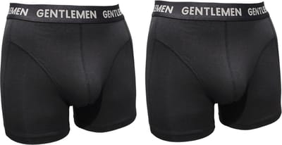 Gentlemen - 2-pak heren boxershorts exclusive - zwart - maat M