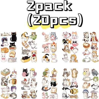 10-50 Stuks Kawaii Kat Kat Tatoeage Stickers Leuke Cartoon Dier Tijdelijke Waterdichte Tatoeages Sticker Verjaardagsfeest Speelgoed
