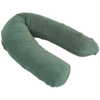 Prénatal Voedingskussenhoes - Borstvoedingskussenhoes - Zwangerschapskussenhoes - Velvet Rib - Groen - 17x34cm
