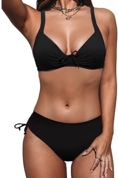 Dailygoods - Dailygoody - Badpak voor dames - Push-up bikini set - Elegant en vintage - Bloemenprint - Trendy en sexy - Geschikt voor de zomer - Tweedelig badkostuum