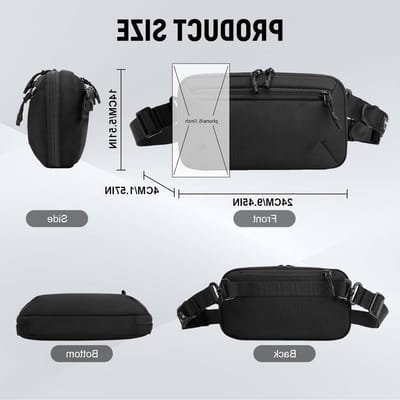 Duurzame Sling Bag voor Mannen en Vrouwen, Anti-Diefstal Heuptas en Schoudertas met Verstelbare Bandjes voor Reizen, Wandelen en Dagelijks Gebruik