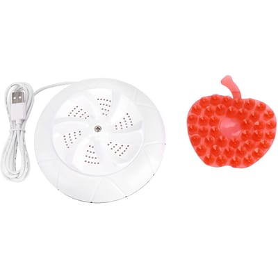Mini Reis Draagbaar Huishoudelijk Kleine Wasmachine Ultrasoon Turbo Wasmachine Kleding  (Wit) wit