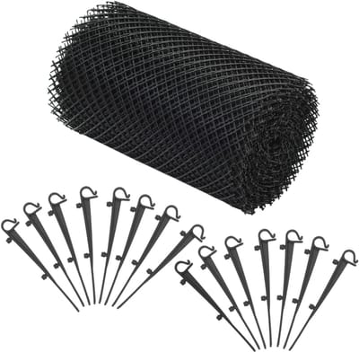 Gootgaas met Klemmen - Bladgaas Dakgoot - Dakgoot Beschermen - Duurzaam HDPE Materiaal - 4 Delig Set - Zwart