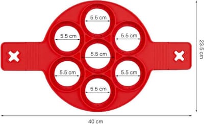 Bakvorm pan - Bakring - Pannenkoek vorm - Eiervorm - Pancakes - Ei vorm cirkel - Gebakken ei - Poffertjes - Egg ring - Pannenkoeken vorm - Circle shaped mold - Siliconen - Perfecte vorm - 5,5 cm Jonyx