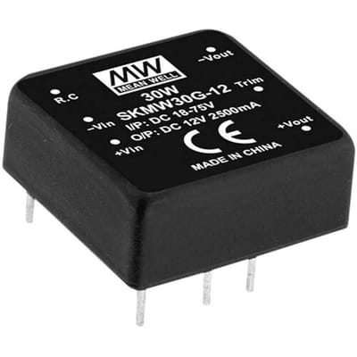 MEAN WELL SKMW30F-12 DC/DC-converter 2.5 A 30 W Aantal uitgangen: 1 x Inhoud 1 stuk(s)