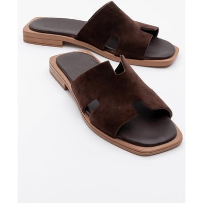 Jez Leer Slide Sandaal (Women)