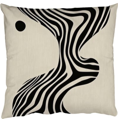 Sierkussens - Kussentjes Woonkamer - 50x50 cm - Beige - Lijnen - Golvend - Abstract