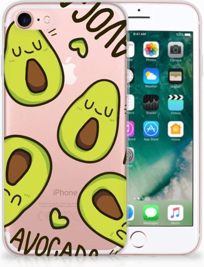 iPhone SE 2022 | SE 2020 | 8 | 7 Telefoonhoesje met Naam Avocado Singing
