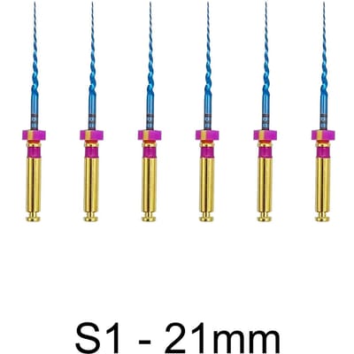 6 Pièces Limes Radiculaires Dentaires Activées par la Chaleur Bluesx-F3 25mm Lime Super Flexible Pour Traitement de Canal Radiculaire Outil de Dentiste