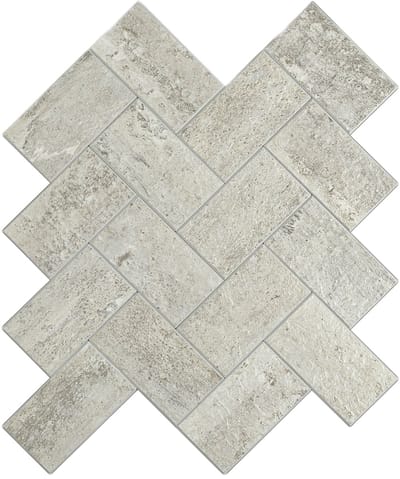 Zelfklevende Mozaïek Tegel - Afimona Stone Taupe Visgraat XL - Taupe - 29.5x28.8x3.3mm