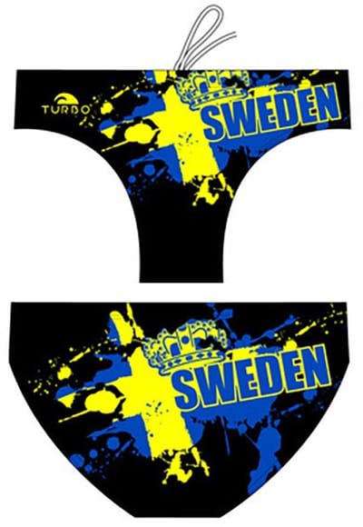 Turbo Sweden Crown Zwemslip Zwart 3-4 Years Jongen