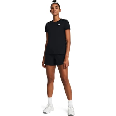 Under Armour Tech SSC - Solid Dames Sportshirt - Zwart - Wit