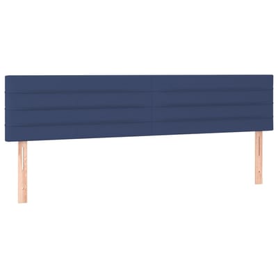 vidaXL - Hoofdborden - 180x5x78/88 - cm - stof - blauw