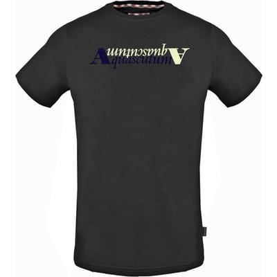 Aquascutum Reflectie Logo Zwart T-shirt