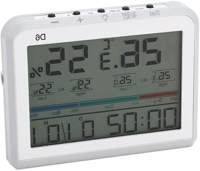 Digitale Binnenthermometer - Hygrometer LCD - Omgevingsmonitoring Huis - Groot LCD Scherm - -10℃ Tot 50℃ - Wit