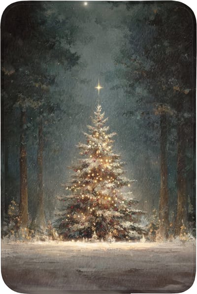 Badmat 60x90 cm - Antislip - Kerstboom - Bos - Sneeuw - meerkleurig - Badmatten voor badkamer - Badkamermat - Douchemat - Badkamer mat