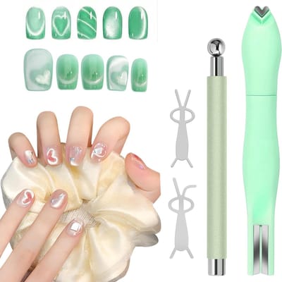 Cosensi - Dailygoods - 4-delige Cat Eye Nail Magnet Kit met 3-in-1 Magneet en 2 Geleiders