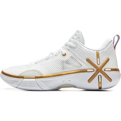 Li Ning Wade Series Comfortabele Veelzijdige Antislip Slijtvaste Laag Uitgesneden Basketbalschoenen Heren sneaker Wit ABPV021-1 45