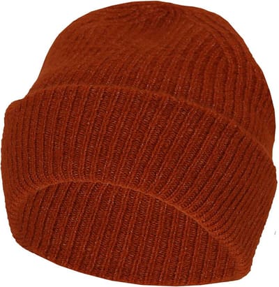 Meisjes Muts Effen Bruin-Rood. Maat: S