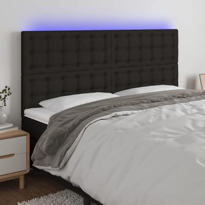 Hoofdeinde met Led - Verlicht Hoofdbord - Slaapkamer Sfeer - Verstelbare Hoogte - 160 cm Breed - Zwart