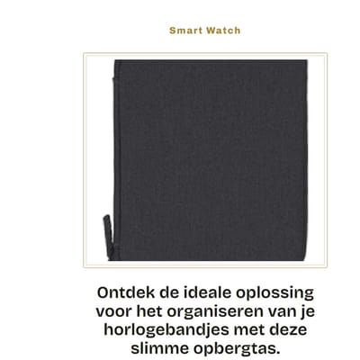 Dailygoods - Smart Watch Bands Reistas - Opbergtas voor Horlogebandjes - Draagbaar en Multifunctioneel - Grijs Zwart - Perfect georganiseerd - Geschik...