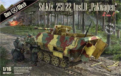 Das Werk Modelbouwpakket Militaire voertuigen - 16022 Sd.Kfz. 251/22 Pakwagen - Militair Voertuig Plastic - 1:16 - Modelbouw