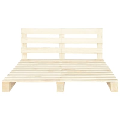 vidaXL - Bedframe - pallet - massief - grenenhout - 140x200 - cm