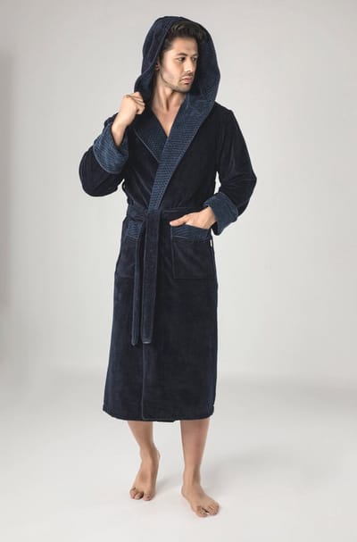 Heren Badjas Olivier / Donker Blauw /maat XXXL