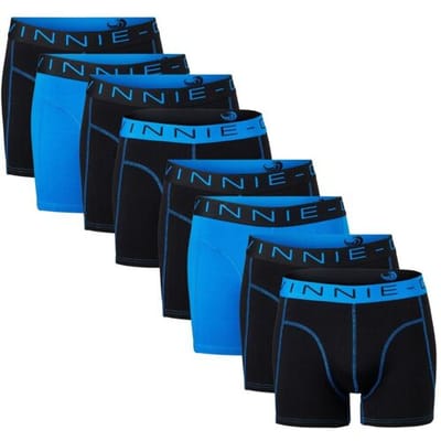 Vinnie-G Boxershorts - 8 stuks - Black / Blue - Maat S - Heren Onderbroeken - Geen irritante Labels - Katoen heren ondergoed