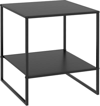 HOMCOM-Beistelltisch-Stahl-40L x 40B x 45H cm-Schwarz