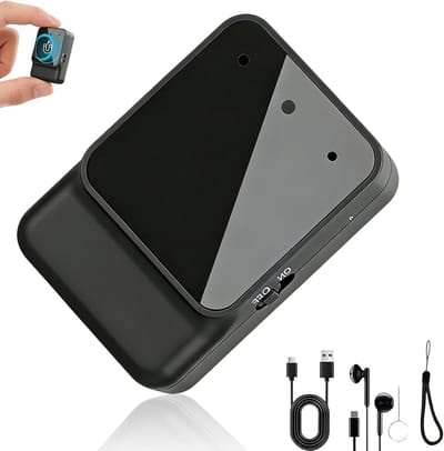 Dicteerapparaat Mini - Opnameapparaat - Vergaderingen Opnemen - Bediening met één knop - 64 GB - Zwart