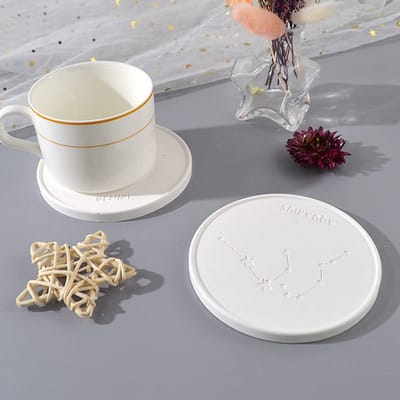 Dailygoods- Onderzetters Siliconen 12PCS - Onderzettervormen - DIY Mal - Flexibel - Antiaanbak - Gemakkelijk Ontvormen - Siliconen Mallen