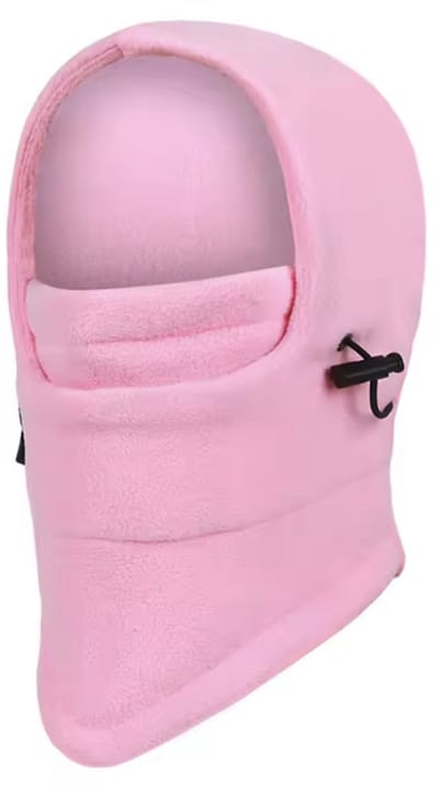 CHPN - Roze Fleece Bivakmuts - Roze Bivak muts - Muts - Gezichtsmuts - Roze - One Size - Fleece - Motor-3 gaats-Face Mask - Balaclava - Universeel - Skimasker - Snowboardmasker