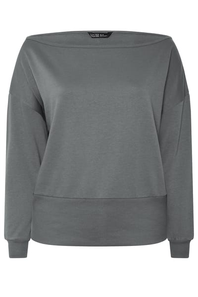Limited Collection Grijze Sweatshirt Met Wijd Uitgesneden Hals Size 40