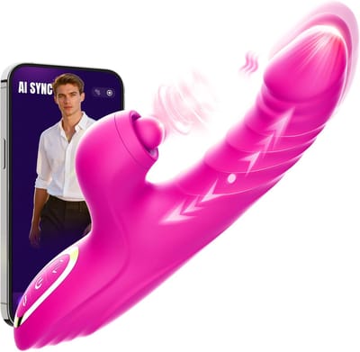 Daity dildo voor vrouwen – Konijnvibrator met klopfunctie – 10 vibratiestanden en 7 stuwstanden – G-spot clitorisvibrator – seksspeeltje voor volwassenen.