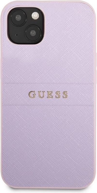GUESS GUHCP13SPSASBPU iPhone 13 mini 5.4 "purple / purple Saffiano Hot Stamp & Metal Logo