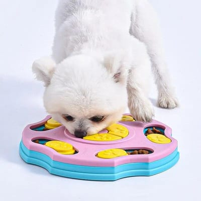Hondenvoerspeelgoed Verhoog IQ Interactieve, langzame dosering Puzzelvoeder Hondentrainingsspellen Voerbak voor kleine, middelgrote honden Puppy Bowl