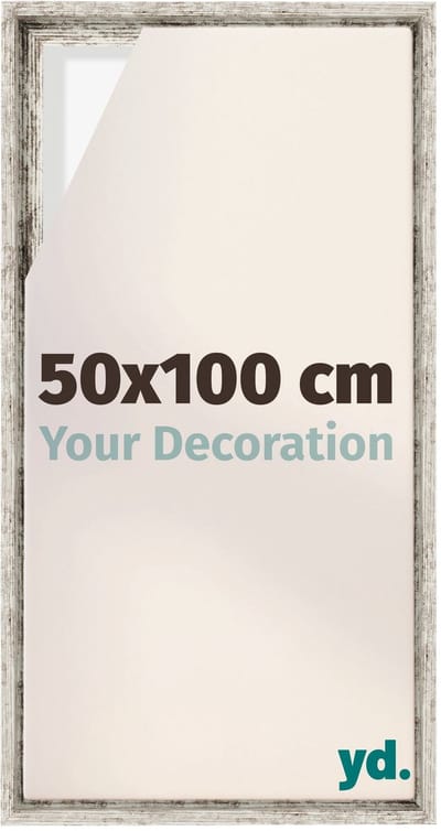 Your Decoration - Baklijst 50x100 cm - Wit Vintage - Baklijst voor Canvas - MDF - Lyon