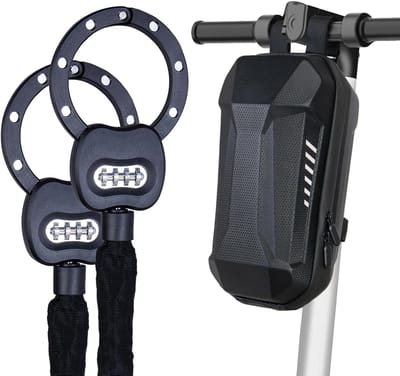 Kettingslot Cijfercode - Fietsslot Scooter - Voertuig Beveiligen - Gehard Staal Ketting - 8 mm dik - Zwart