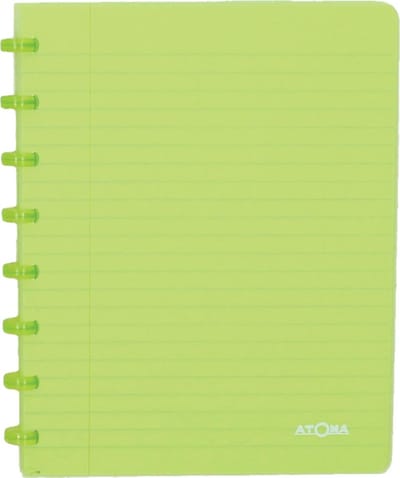 Atoma Trendy schrift, ft A5, 144 bladzijden, gelijnd, transparant groen 10 stuks