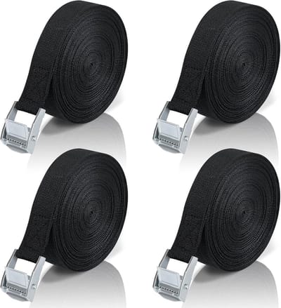 Spanbanden Ratel 10 m - 4 Stuks Bevestigingsriem voor Fiets, Auto, Motorfiets, Camping