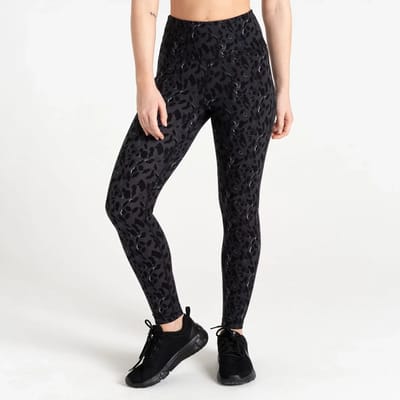 Dare 2b - Influential Dames Sportlegging - Zwart Motief - Maat 36